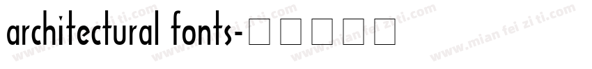 architectural fonts字体转换